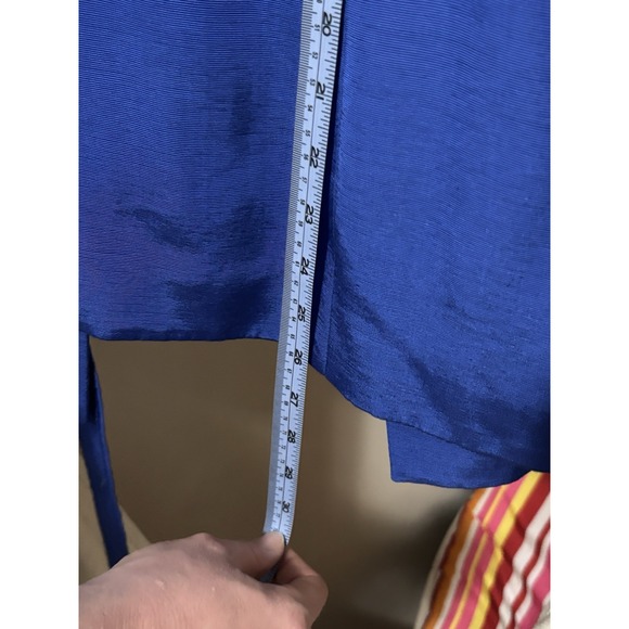 NEW Anne Klein Women's Blue Tweed Jacket Lined Size XL Open Front Blazer - Picture 5 of 8